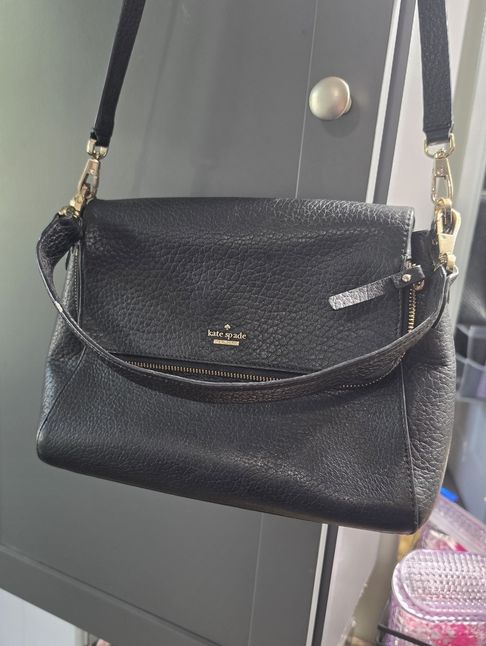 kate spade Black Leather Crossbody Bag